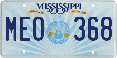 MS license plate MEO368
