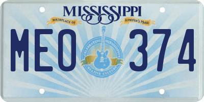 MS license plate MEO374