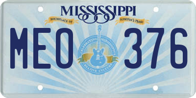 MS license plate MEO376