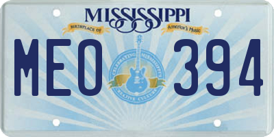 MS license plate MEO394