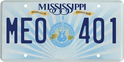 MS license plate MEO401