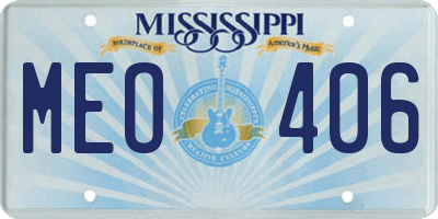 MS license plate MEO406