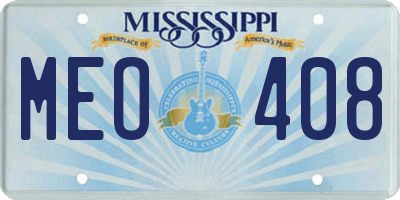MS license plate MEO408