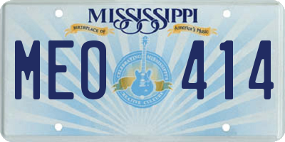 MS license plate MEO414