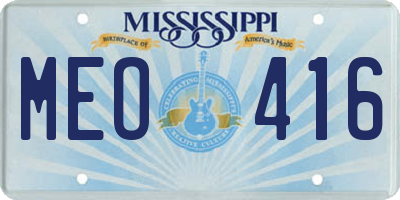 MS license plate MEO416