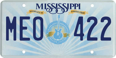 MS license plate MEO422