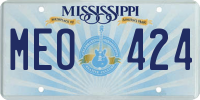 MS license plate MEO424