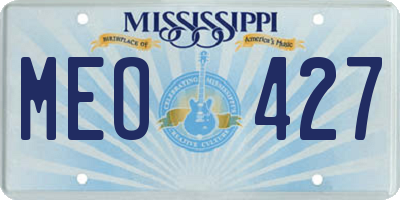 MS license plate MEO427