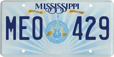 MS license plate MEO429