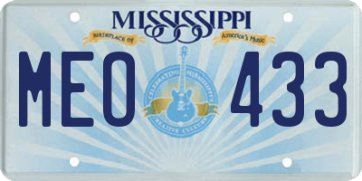 MS license plate MEO433