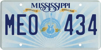 MS license plate MEO434