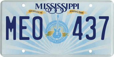 MS license plate MEO437