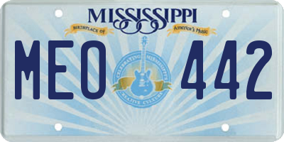 MS license plate MEO442