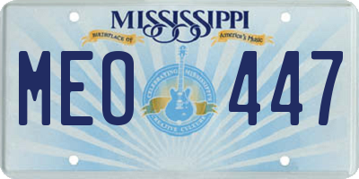 MS license plate MEO447
