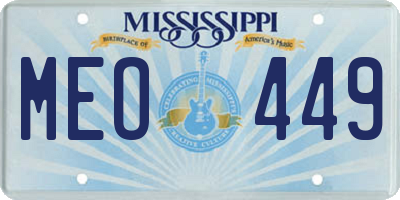 MS license plate MEO449