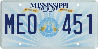 MS license plate MEO451