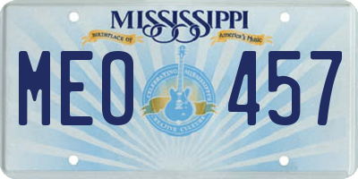 MS license plate MEO457