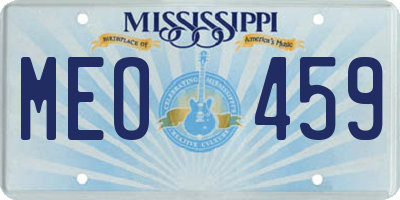 MS license plate MEO459