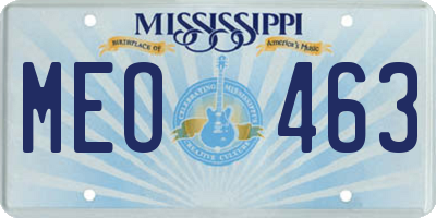MS license plate MEO463