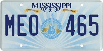 MS license plate MEO465