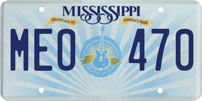 MS license plate MEO470