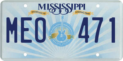 MS license plate MEO471