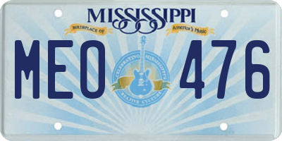 MS license plate MEO476