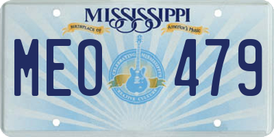 MS license plate MEO479