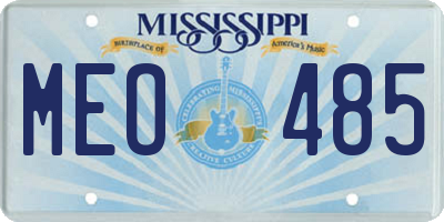 MS license plate MEO485