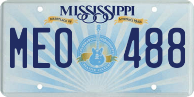 MS license plate MEO488