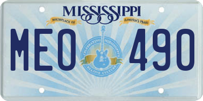 MS license plate MEO490