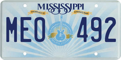 MS license plate MEO492
