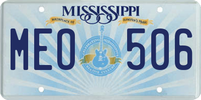 MS license plate MEO506