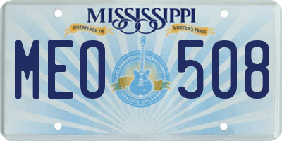 MS license plate MEO508