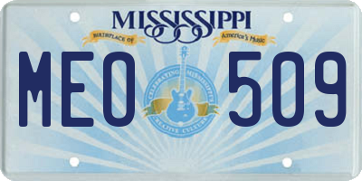 MS license plate MEO509