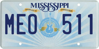 MS license plate MEO511