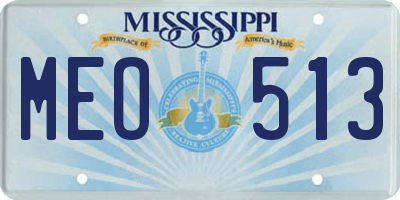 MS license plate MEO513