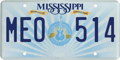 MS license plate MEO514