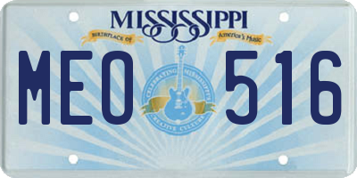 MS license plate MEO516