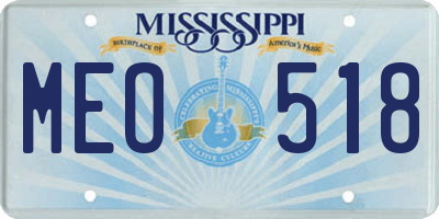 MS license plate MEO518