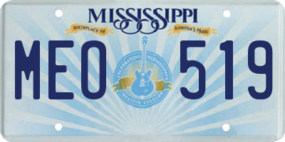 MS license plate MEO519