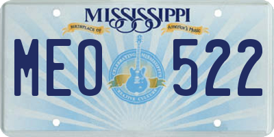 MS license plate MEO522