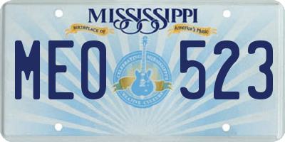 MS license plate MEO523