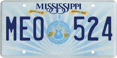 MS license plate MEO524