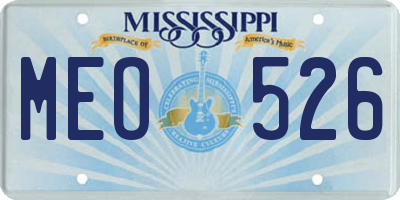 MS license plate MEO526