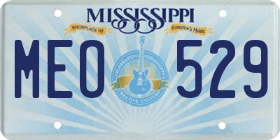 MS license plate MEO529