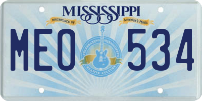MS license plate MEO534