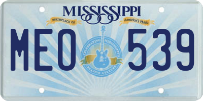 MS license plate MEO539