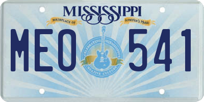 MS license plate MEO541