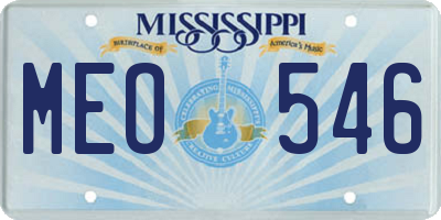 MS license plate MEO546